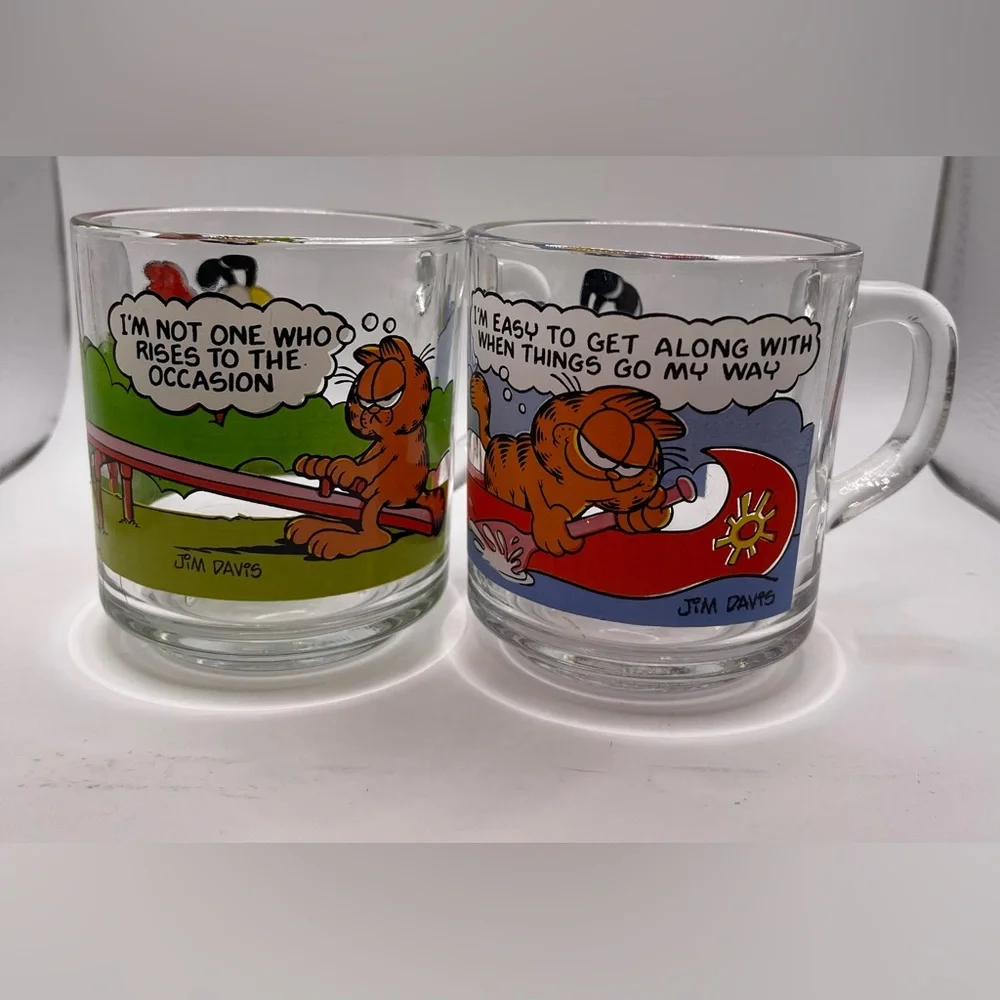 Garfield Odie McDonalds vintage coffee cup lot bundle 70’s 80’s Jim Davis Cups‎
